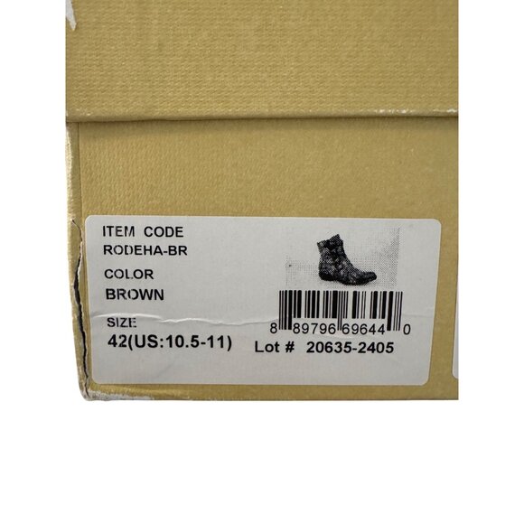 L’ Artiste Rodeha Brown Size 10.5-11 EU 42 Spring Step NWB Hand Painted Leather - Picture 8 of 16